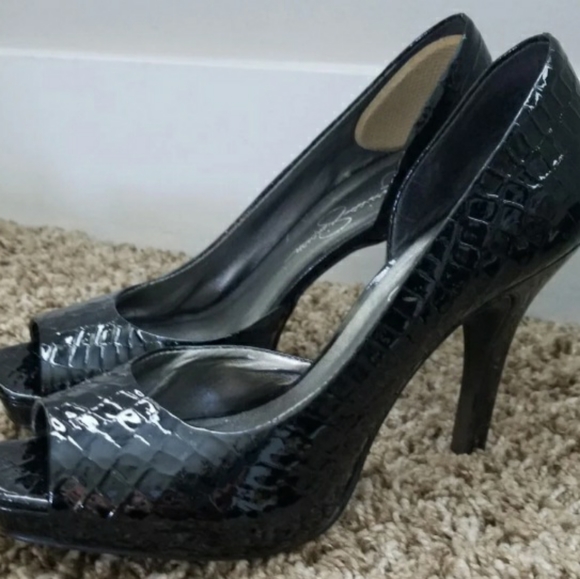Jessica Simpson open toe heels size 5 1/2 B - Picture 1 of 10